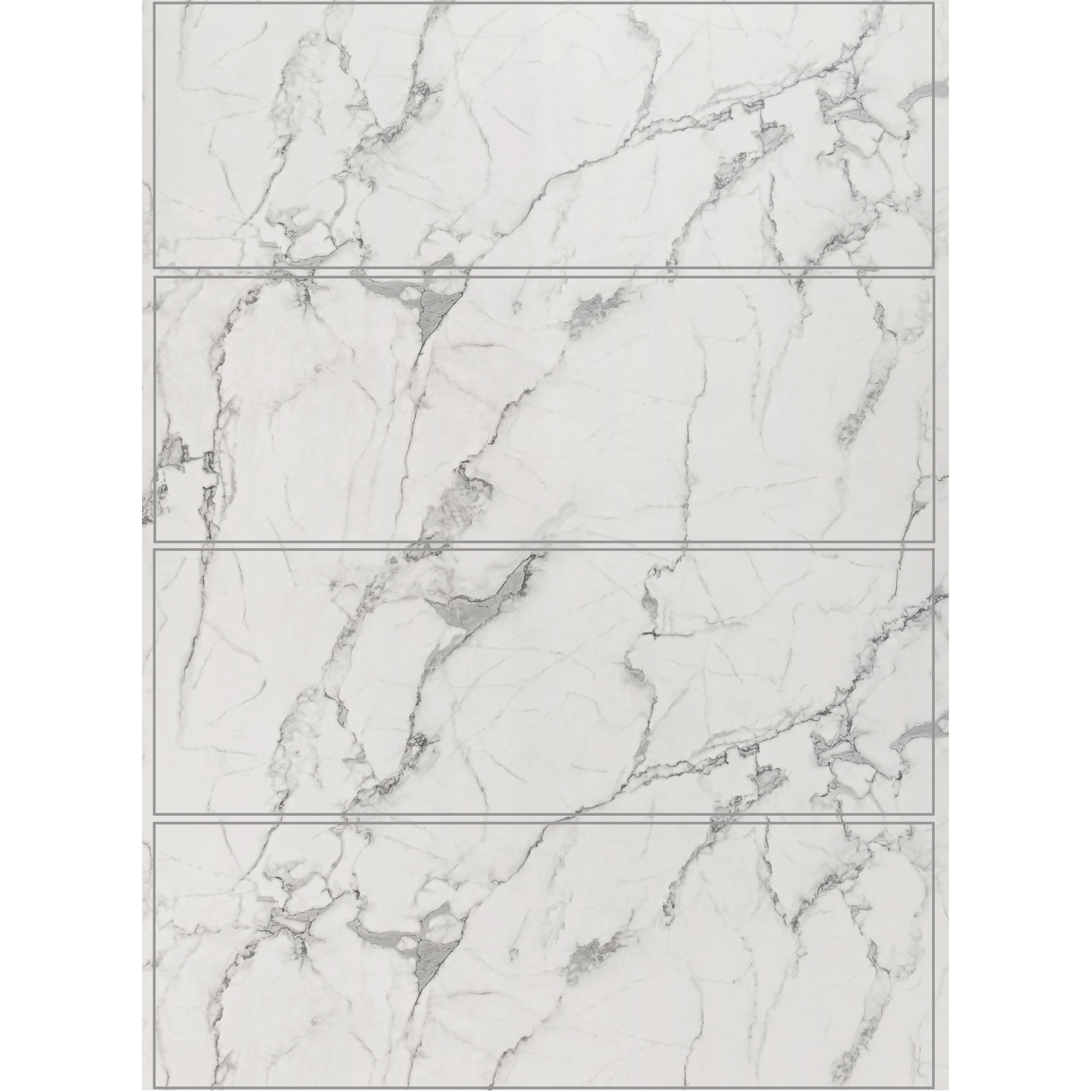 Panneau mural décoratif effet marbre gris blanc brillant – 120×65 cm (Lot de 4, 3,12 m²) - REF: A01MW01