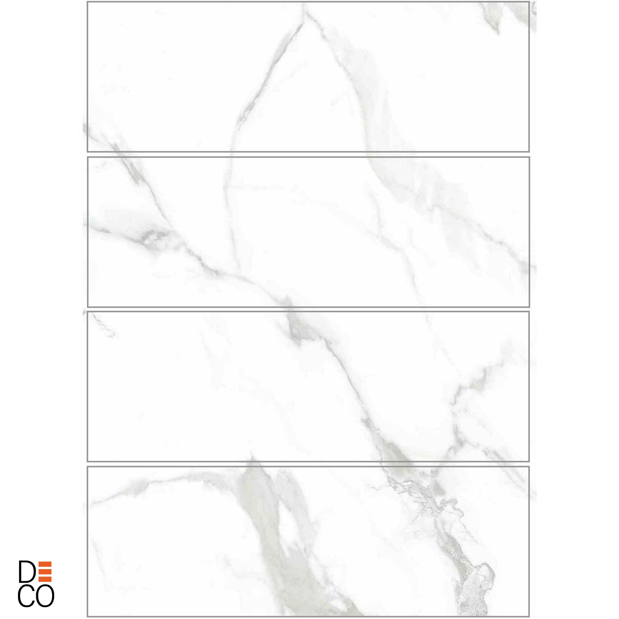 Panneau mural décoratif effet marbre brillant – 65×120 cm (Lot de 4, 3,12 m²) - REF: A01MW03