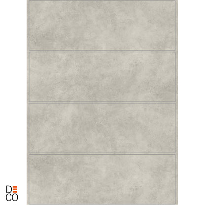 Panneau mural décoratif effet pierre grise mate – 65×120 cm (Lot de 4, 3,12 m²)