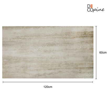 Panneau Mural Souple en Pierre Naturelle – Effet Travertin Gris Beige – 60×120 cm – Lot de 4 – Decopine - B01TB02