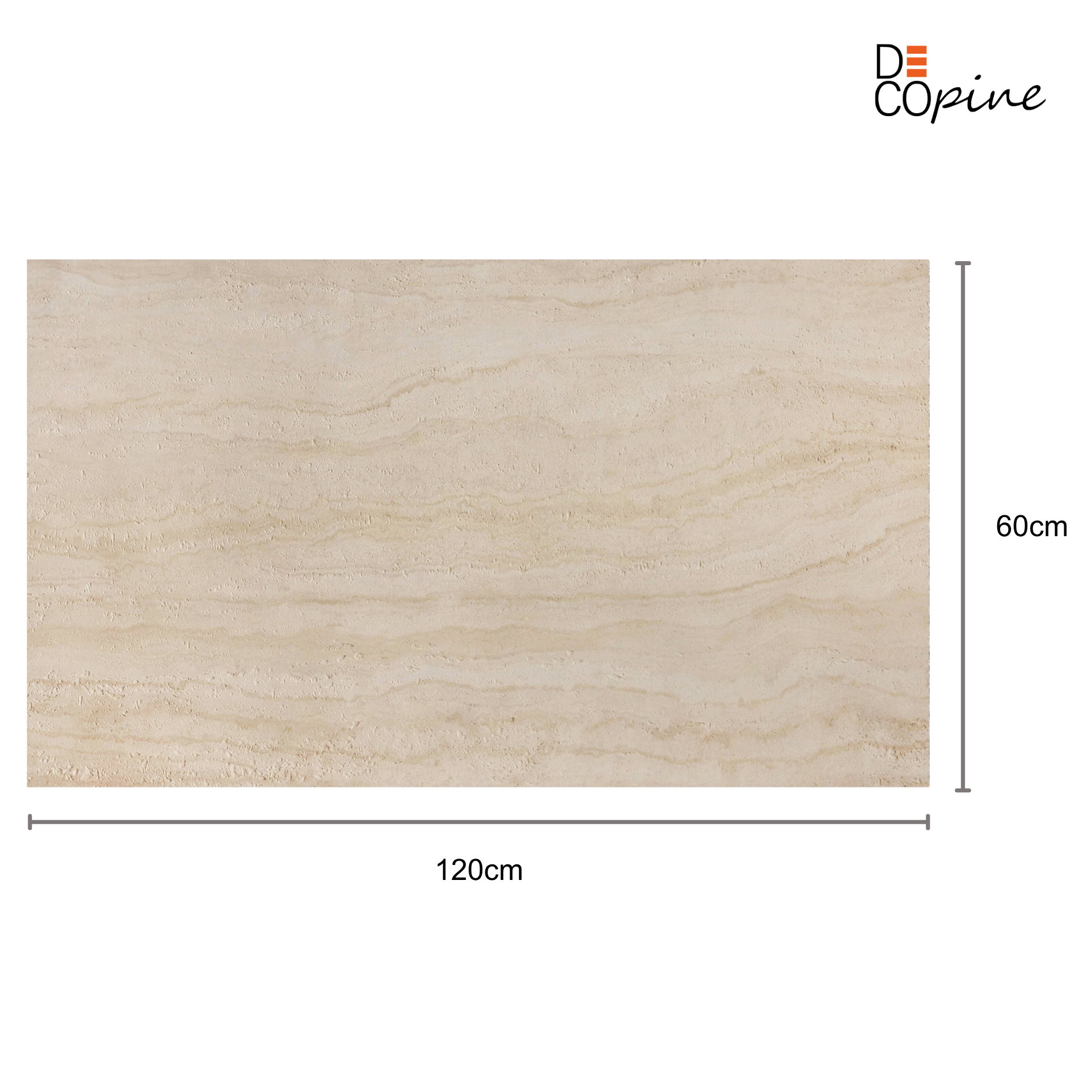 Panneau Mural Souple en Pierre Naturelle – Effet Travertin Sable Clair – 60×120 cm – Lot de 4 – B01TB01