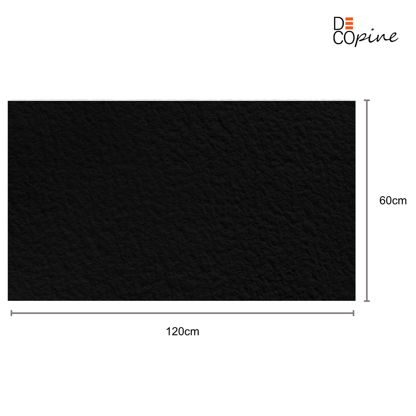 Panneau Mural Souple en Pierre Naturelle – Noir Minéral – 60×120 cm – Lot de 4 – Decopine - B01PB04