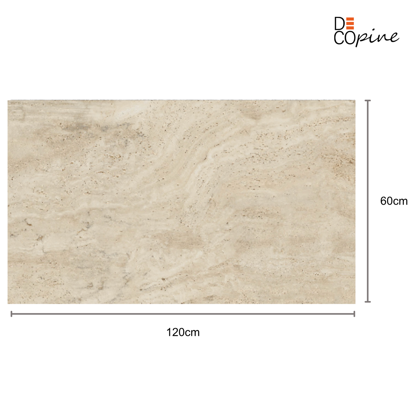 Panneau Mural Souple en Pierre Naturelle – Effet Travertin Beige – 60×120 cm – Lot de 4 – Decopine -B01TBMX