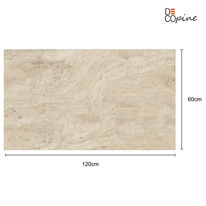 Panneau Mural Souple en Pierre Naturelle – Effet Travertin Beige – 60×120 cm – Lot de 4 – Decopine -B01TBMX
