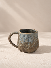 Tasse à espresso artisanale en céramique brun gris nuancé – 90 ml