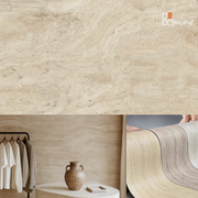 Panneau Mural Souple – Effet Travertin Beige – 60×120 cm – Lot de 4 – B01TBMX
