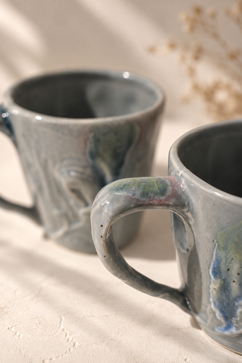 Ceramic Coffee Mug – Gradient White – Handmade – 300 ml