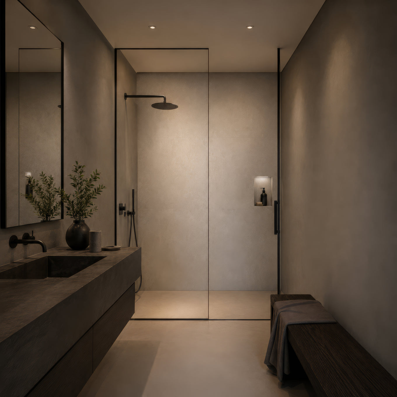 Panneau mural décoratif - effet marbre gris beige mat – 260 x 120 cm - 4 parties a assembler - 3,12 m² - REF: A03MG01