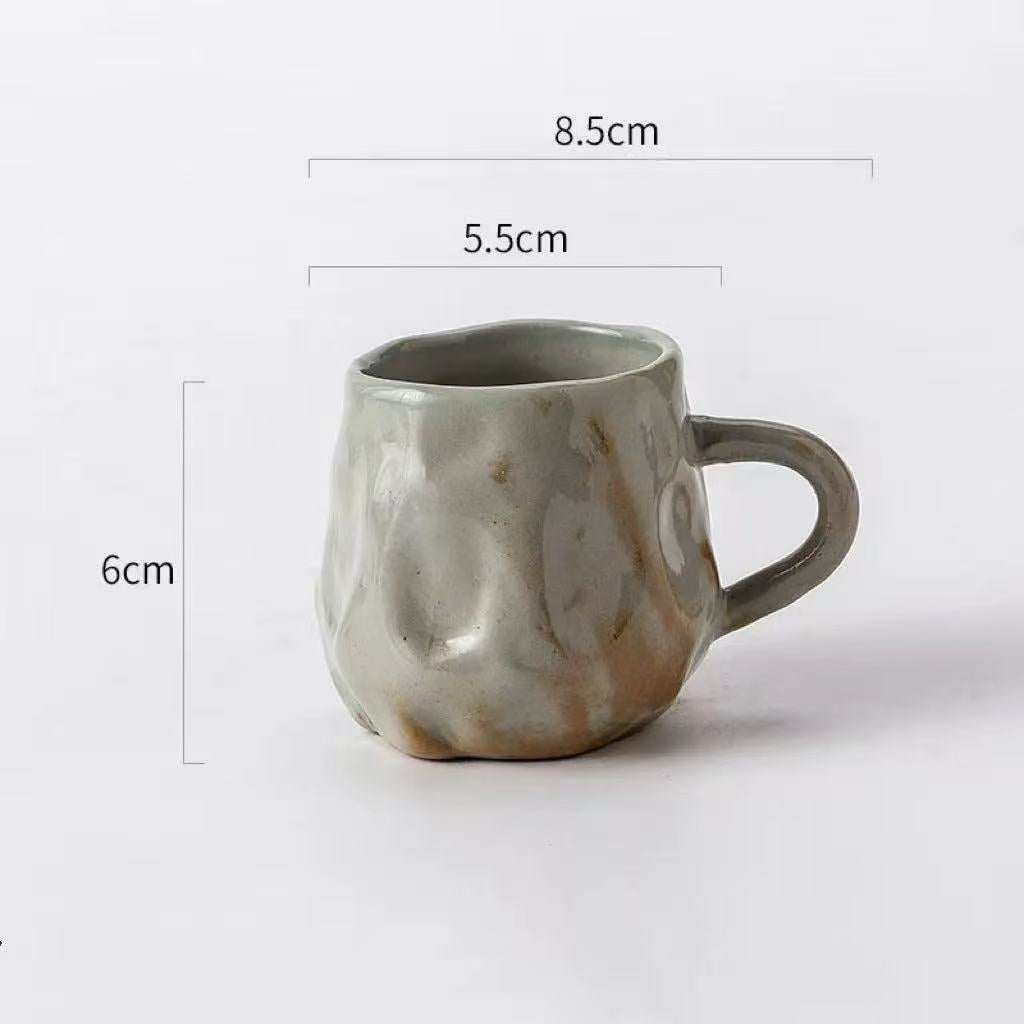 Tasse à espresso en céramique grise  – Fait main – 90 ml