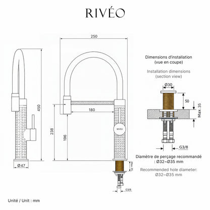 Mitigeur Cuisine Chromé Poli RIVÉO