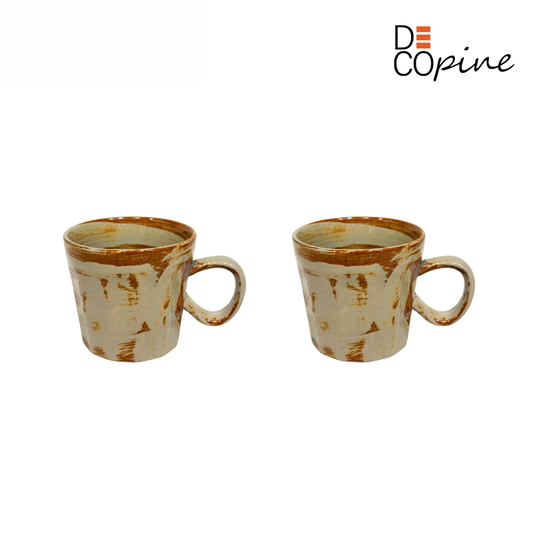 Lot de 2 Tasses en Céramique – Collection Naturelle (170 ml)