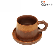 Tasse à café en céramique marron – Fait main – 300 ml