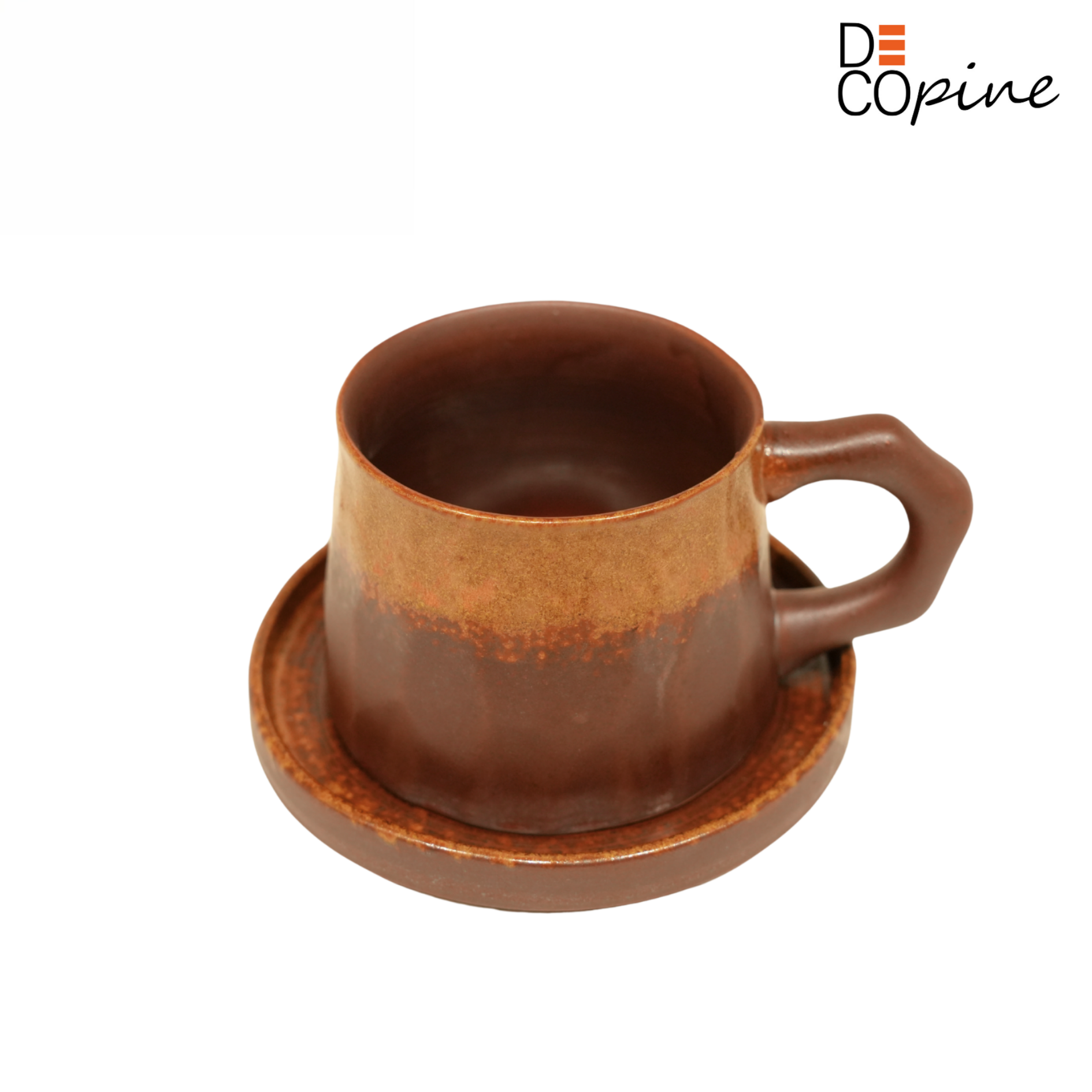 Tasse à café en céramique marron – Fait main – 300 ml