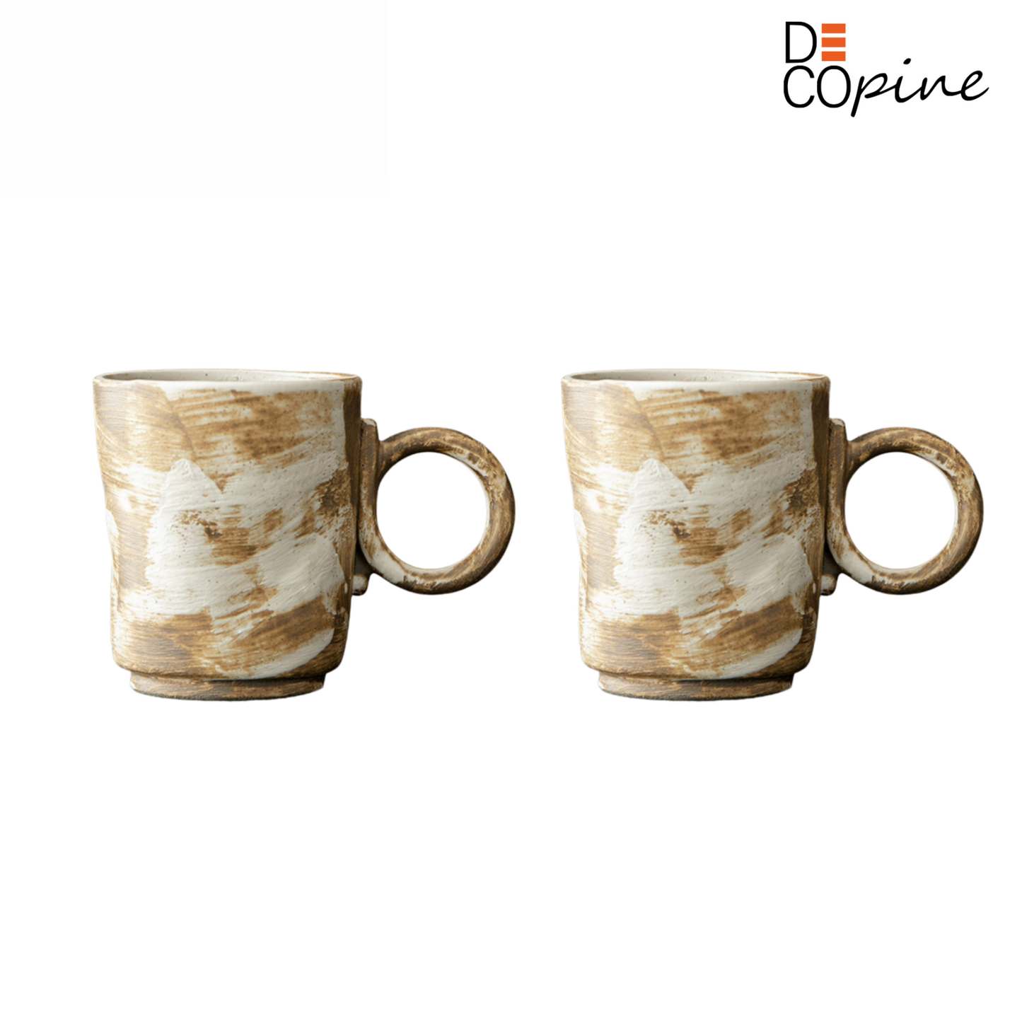 Lot de 2 Tasses en Céramique – Collection Naturelle (150 ml)