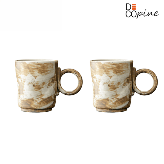 Lot de 2 Tasses en Céramique – Collection Naturelle (150 ml)