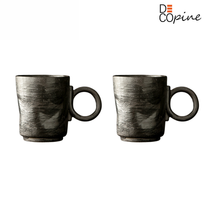 Lot de 2 Tasses en Céramique – Collection Naturelle (150 ml)