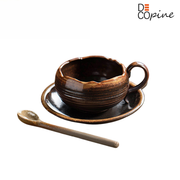 Tasse à café en céramique marron – Fait main – 145 ml