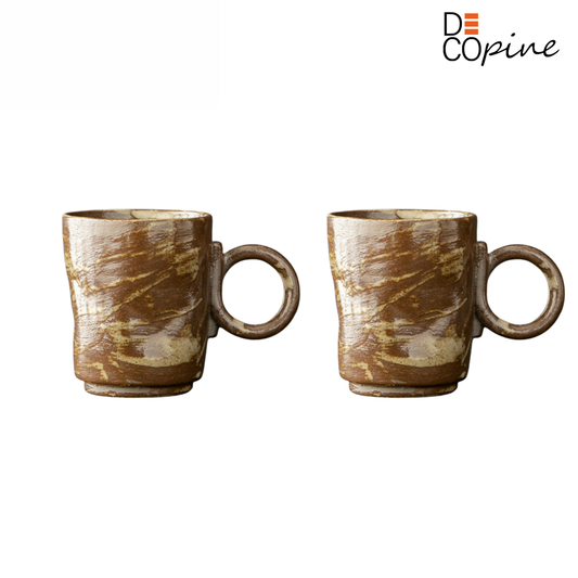 Lot de 2 Tasses en Céramique – Collection Naturelle (150 ml)