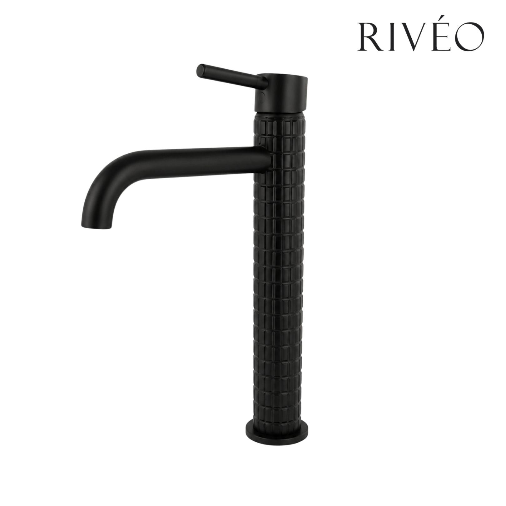 Mitigeur Vasque Haut Texturé Noir Mat RIVÉO