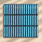 Mosaïque en Céramique Émaillée – Bleu Lagon – 28,4 × 29,6 cm