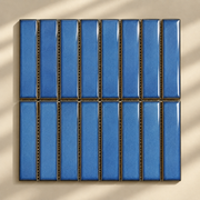 Mosaïque en Céramique Émaillée – Bleu Cobalt – 28,4 × 29,6 cm
