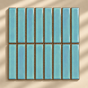 Mosaïque en Céramique Émaillée – Bleu Azur Clair – 28,4 × 29,6 cm