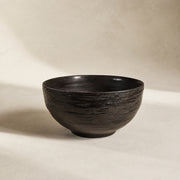 Handcrafted ceramic bowl, shaded black with ink effect – Ø20 cm