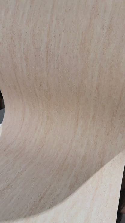 Panneau Mural Souple en Pierre Naturelle – Effet Travertin Clair – 60×120 cm – Lot de 4 – Decopine -B01TB03