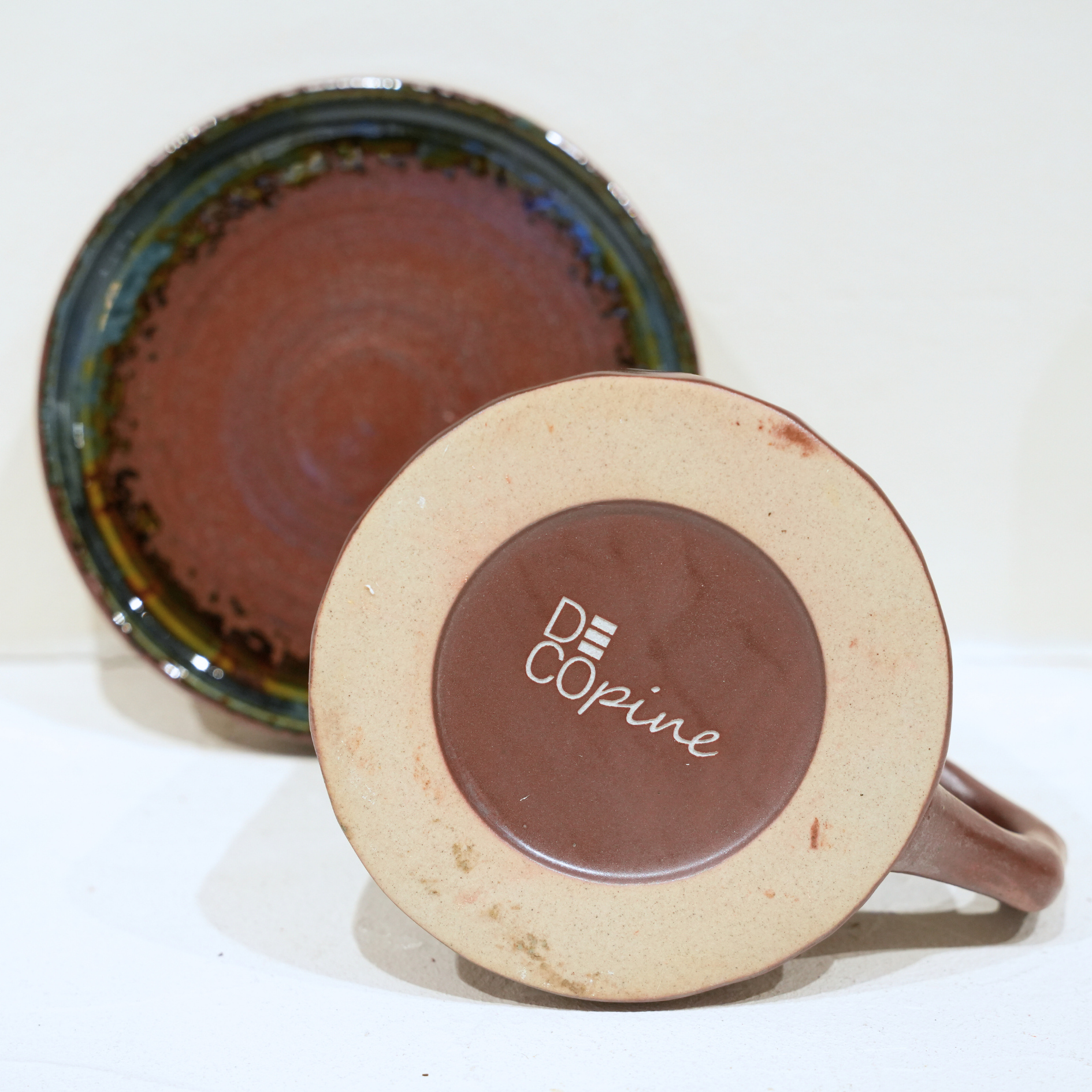 Tasse à café en céramique bleue – Fait main – 300 ml