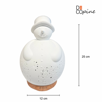 Diffuseur d’Huiles Essentielles en Céramique – Bonhomme de Neige