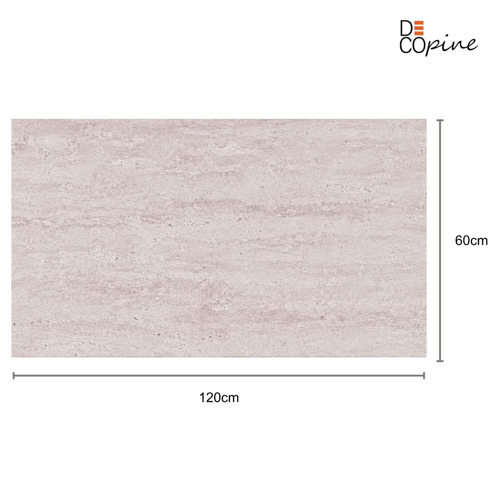 Panneau Mural Souple en Pierre Naturelle – Effet Travertin Beige Grisé – 60×120 cm – Lot de 4 – B01TB04