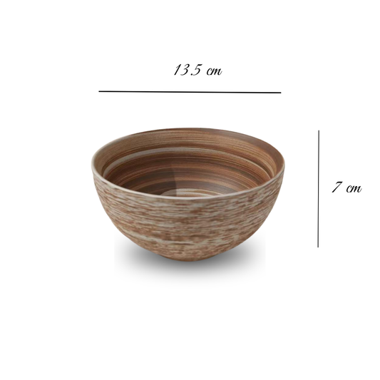 Bol en céramique artisanale beige nuancé – Ø13,5 cm | Decopine